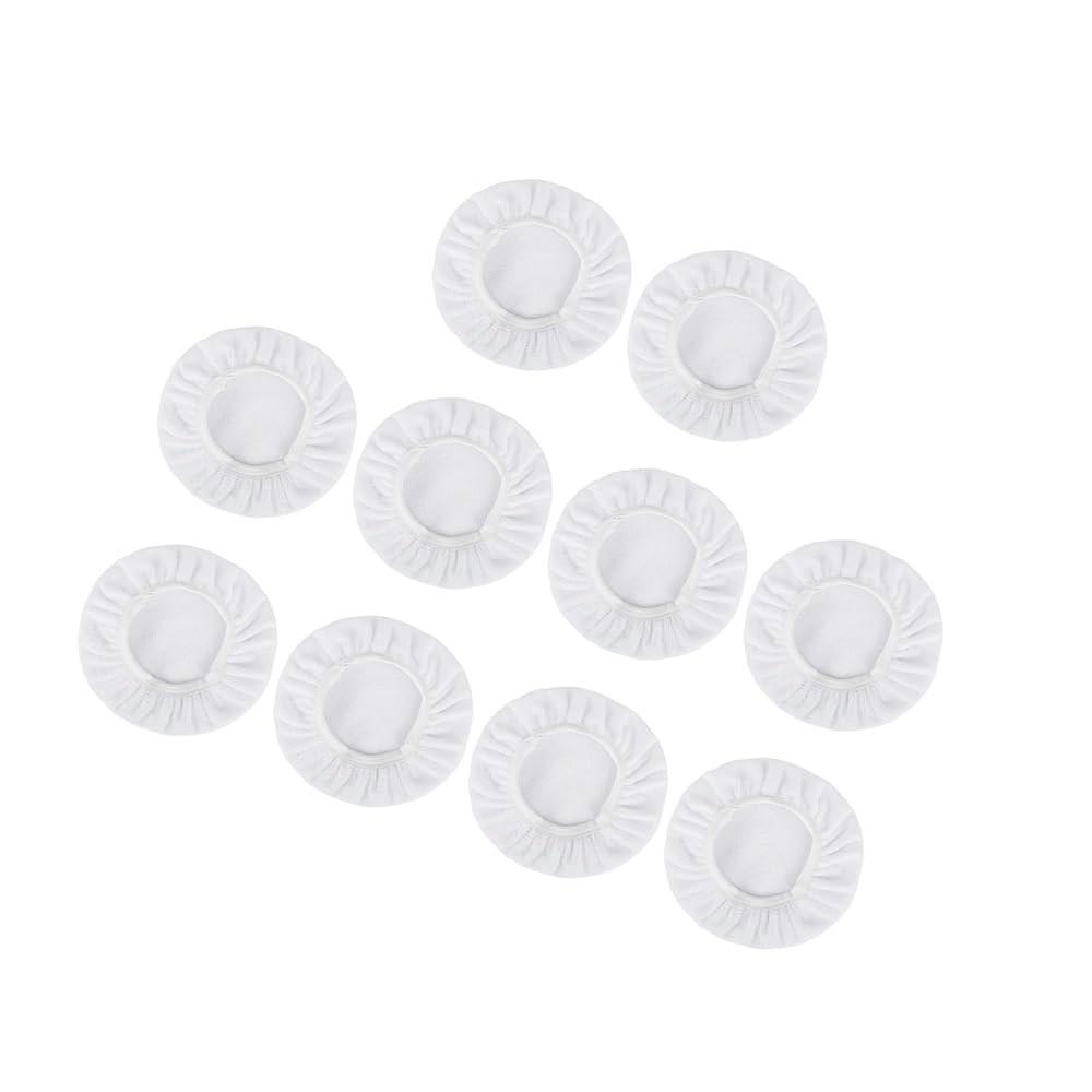 INFINAUTO 10pcs 9-10인치 화이트 소프트 미크로파이버 자동차 왁스 연마 보닛 버핑 패드 워셔블 커버 폴리셔 도구 9 10 스타일리시한 디자인 - 상품 이미지