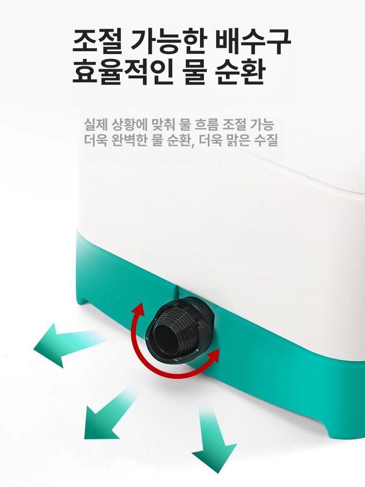 수조 거북이 어항 측면 간편한 여과기 똥 여과재 - 상세 이미지 4