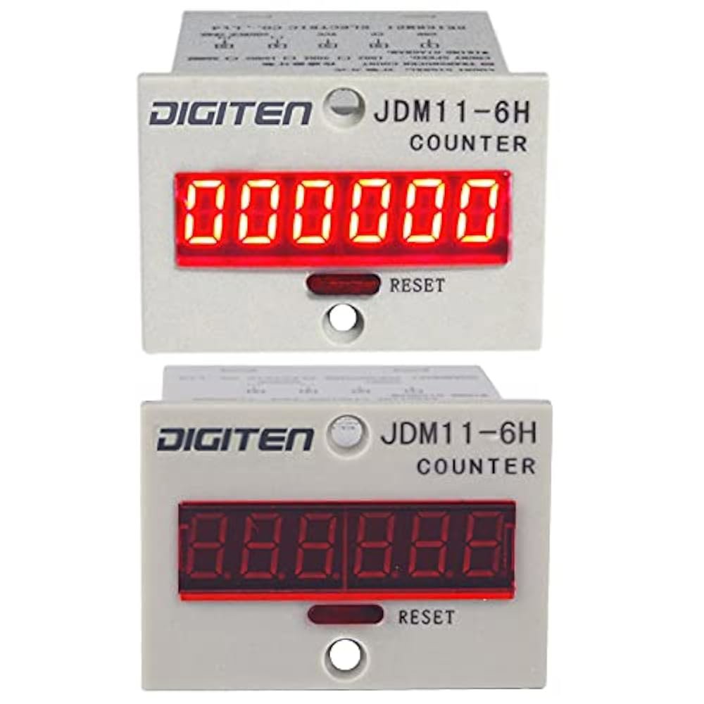 디지텐 12V-24V 6자리 0-999999 LED 디스플레이 디지털 UP 카운터+유도 근접 스위치 NPN 센서+홀더 - 상세 이미지 2