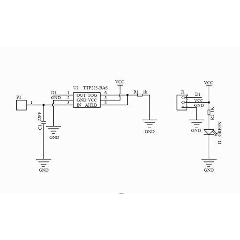 hiBCTR 10PCS TTP223B 정전식 터치 스위치 모듈 - DIY 스마트 홈/비금속 표면을 위한 M2 장착 구멍이 있는 2-5.5V 디지털 센서 - 상세 이미지 3