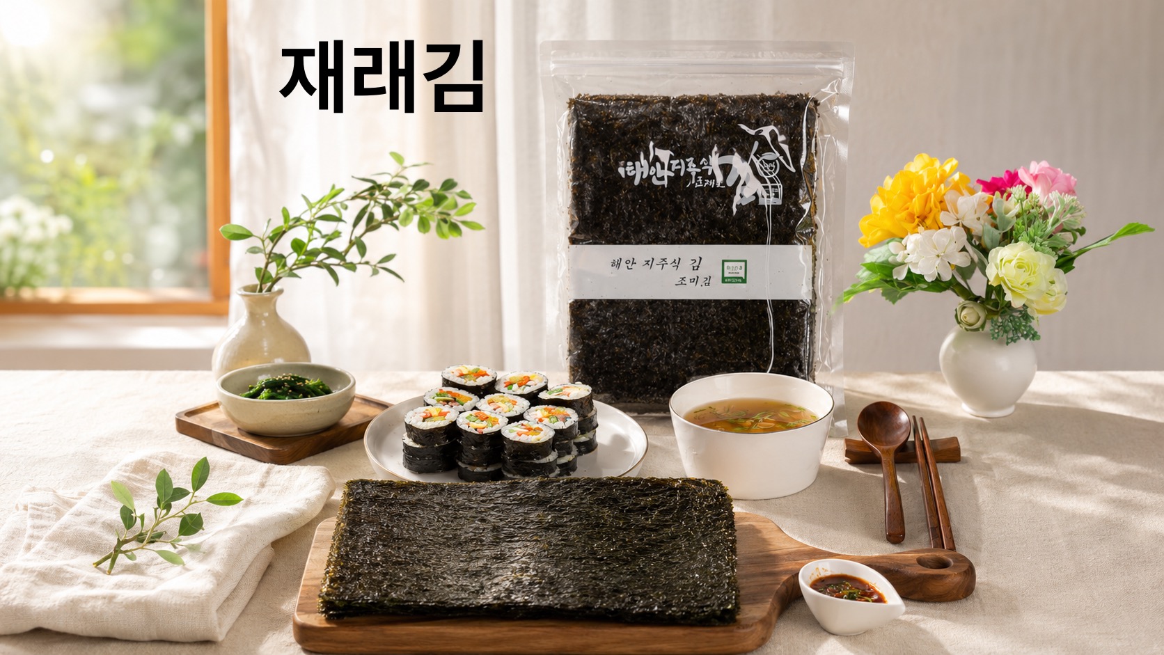 태안 지주식 유기농 재래김 100매 - 상품 이미지