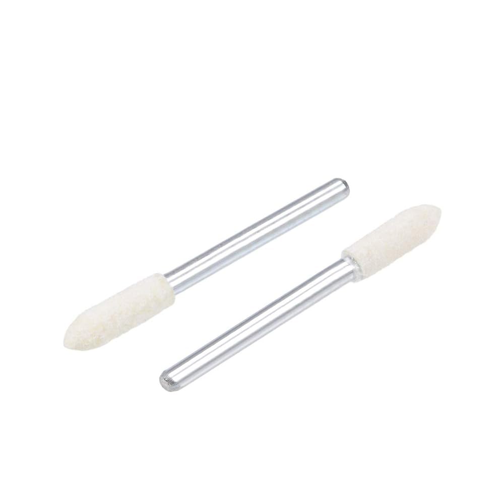 uxcell 4mm 울 펠트 장착 포인트 테이퍼 연마 비트 버 버퍼링 휠, 1/8인치 섕크 24개 포함 4mm 10 - 상세 이미지 3