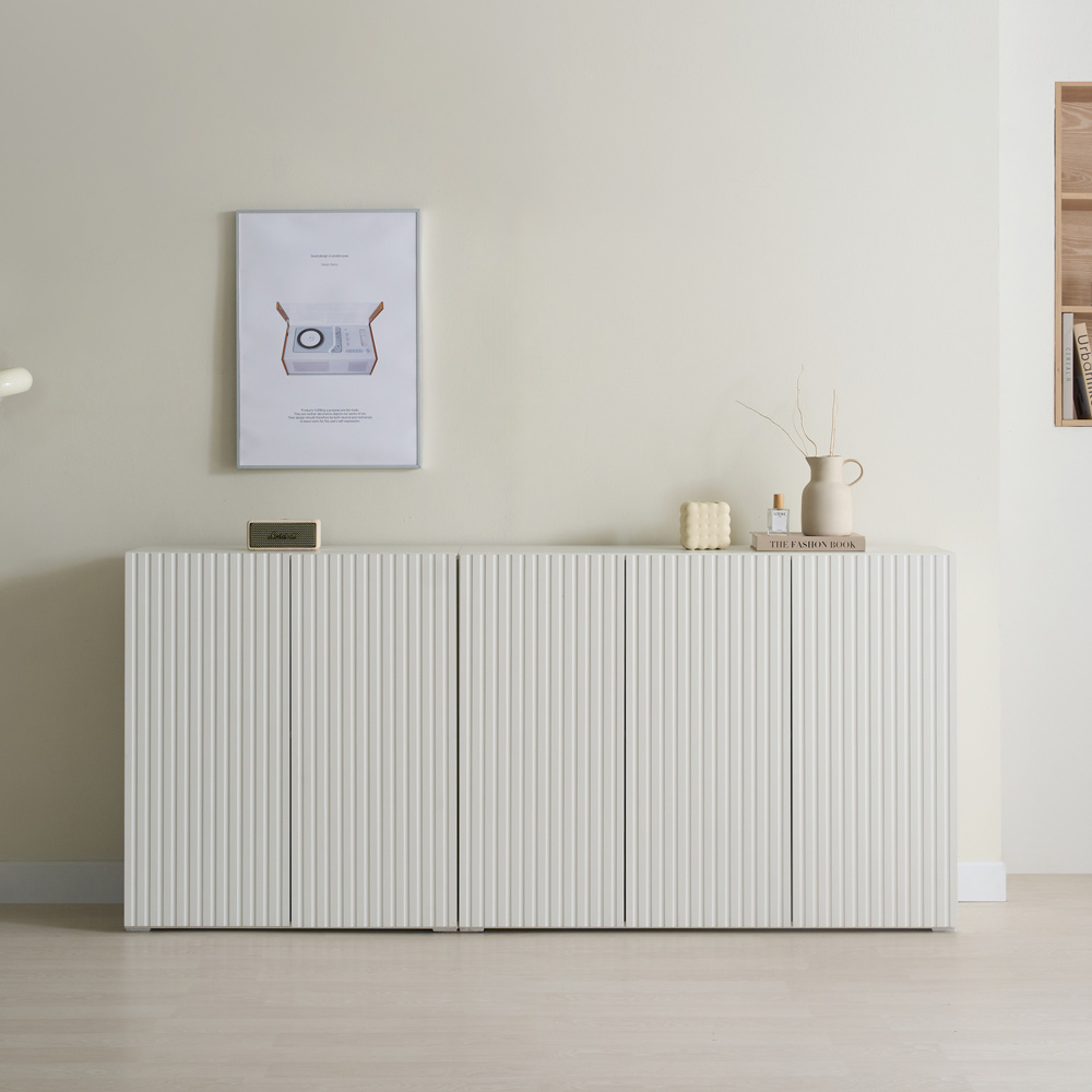 가구의서 뉴 템바보드 수납장 1800x320x825mm, 2단, 베이지 - 상품 이미지