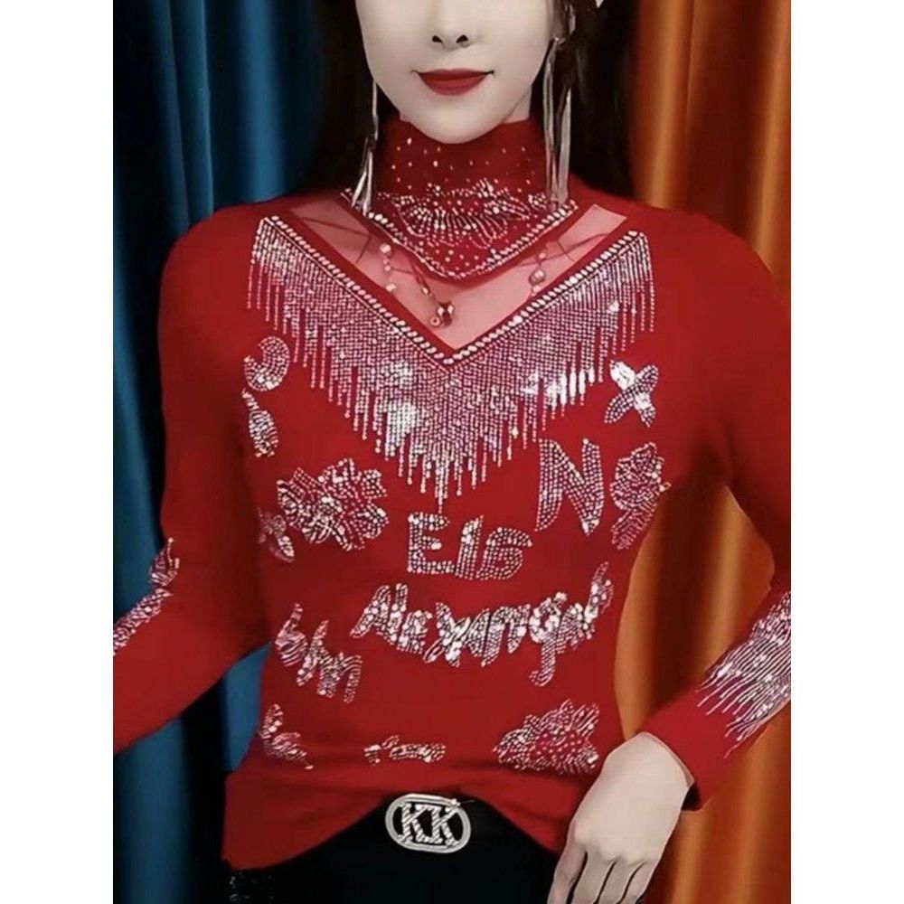 연습복 빅사이즈 반팔티셔츠 댄스복 메쉬 루즈핏 민소매 여성 여름 이너 레이어드 여자 나시 - 상품 이미지