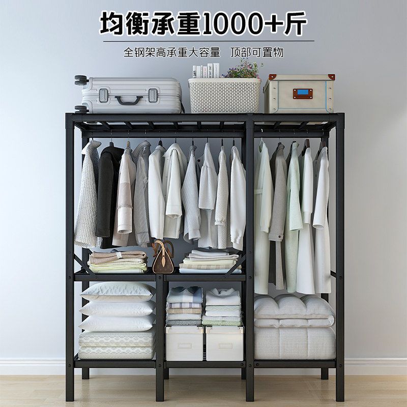 간이 옷걸이 커튼행거 스룸 조립식 옷장 커튼형행거 헹거 옷방 드레스룸 스탠드옷걸이 스탠드 - 상세 이미지 2