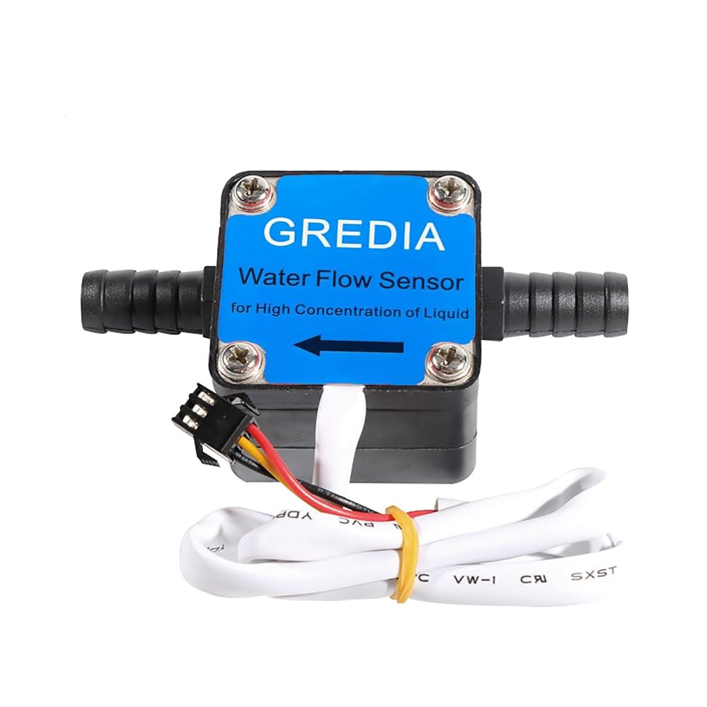 GREDIA 3/8인치 오일 유량 센서 고밀도 액체 식품 등급 스위치 홀 효과 유량계 유체 계량기 기어 카운터 연료 가솔린 우유 세제 물용 호스파이프 5-600L/H 연결 - 상세 이미지 3