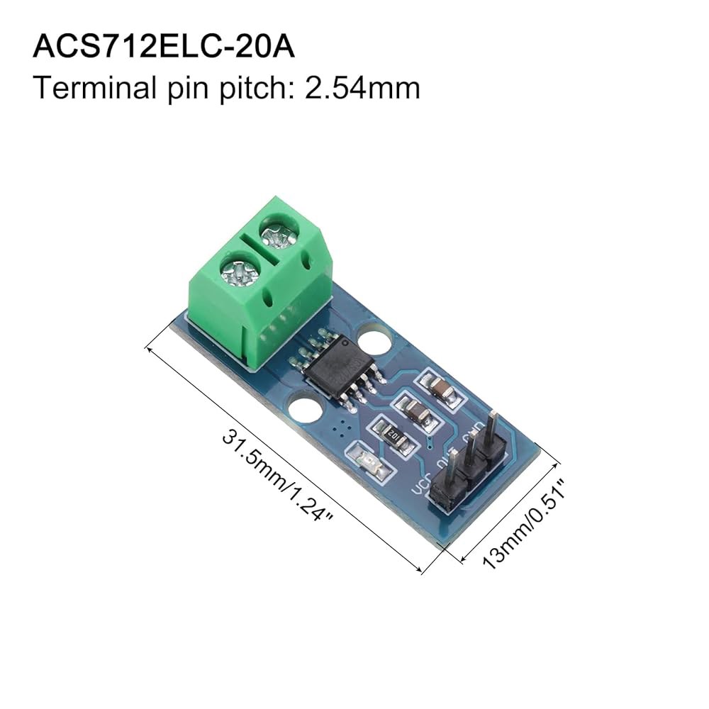 MECCANIXITY 5pcs ACS712 전류 센서 모듈 20A 레인지 홀 효과 측정 AC/DC 감지 30A - 상세 이미지 2