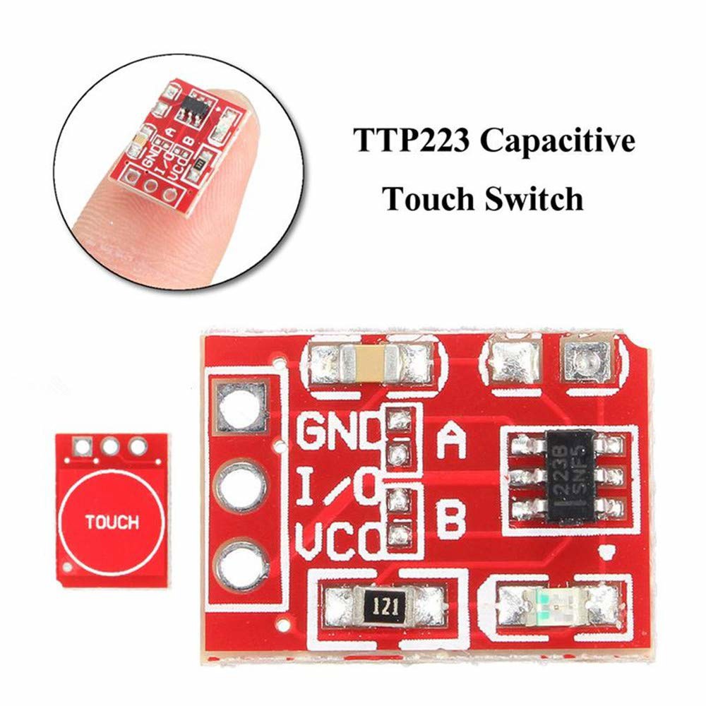 Arduino용 Anmbest 20PCS 2.5-5.5V TTP223 정전식 터치 스위치 버튼 자동 잠금/잠금 해제 모듈 - 상세 이미지 2