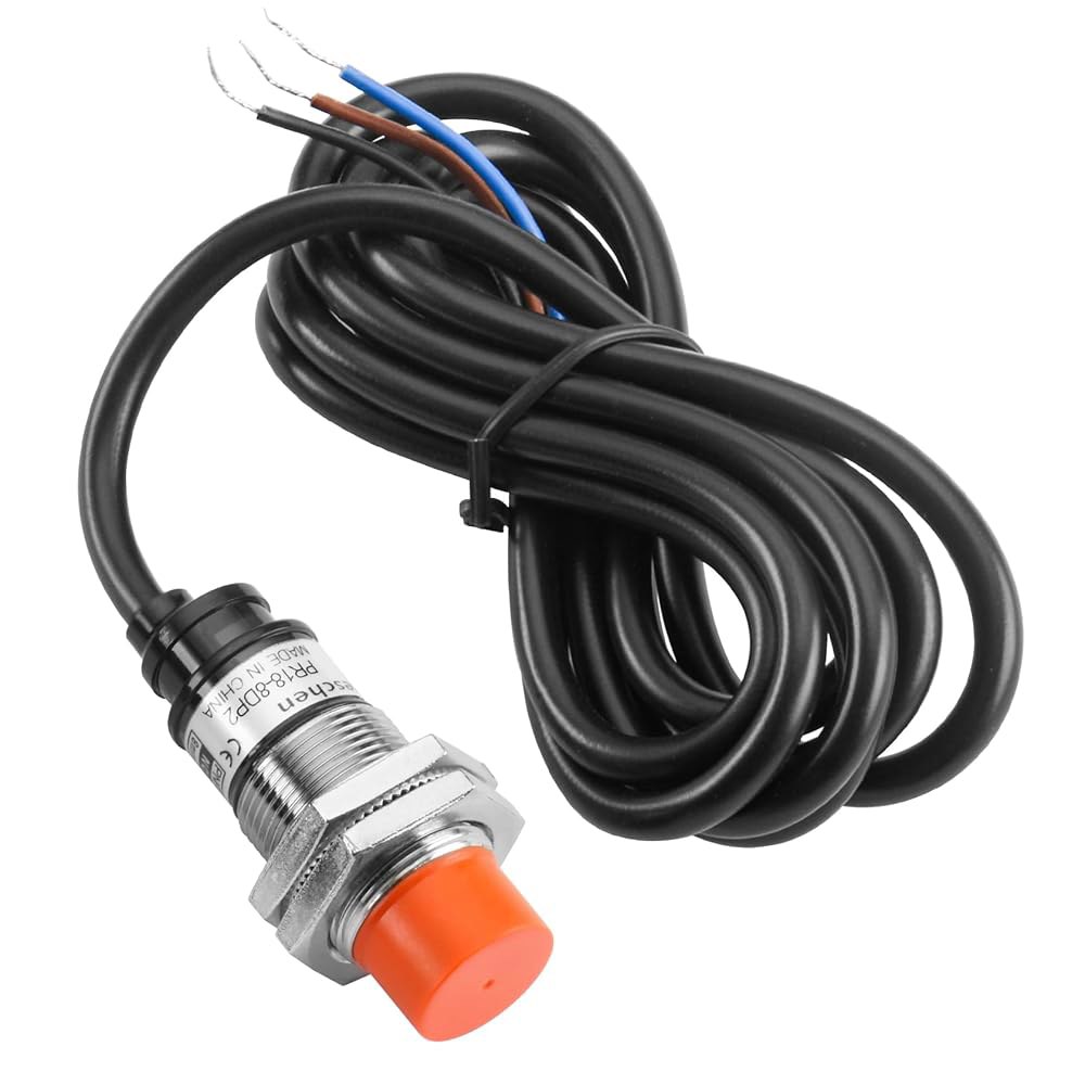 헤셴 M18 유도 근접 센서 스위치 PR18-8DP2 원통형 검출기 8mm DC12-24V 3와이어 PNP NC(정상 폐쇄) CE - 상품 이미지