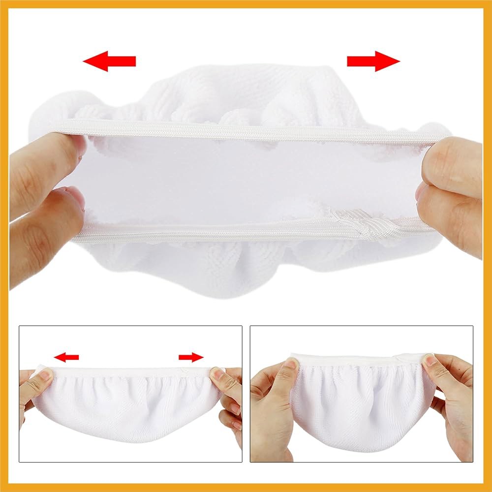 파르투토 10pcs 9-10인치 흰색 소프트 미크로파이버 자동차 왁스 연마 보닛 완충 패드 세척 가능 커버 폴리셔 도구 9 10 교체 - 상세 이미지 3