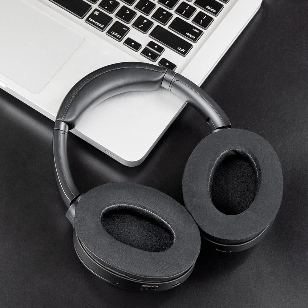 소니 WH-1000XM3(WH1000XM3) 오버이어 헤드폰용 소울윗 쿨링-젤 교체 이어패드, 고밀도 소음 차단 폼이 포함된 이어패드 쿠션, 두께 추가 - 블랙 Black Gold - 상세 이미지 3