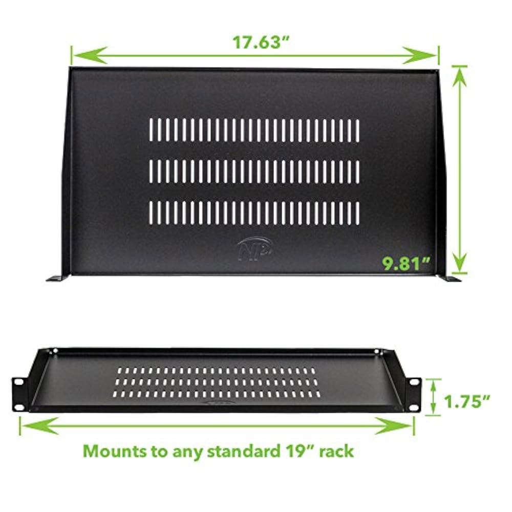 내브포인트 캔틸레버 서버 선반 통풍 랙 마운트 19인치 1U 블랙 10인치(250mm) 깊이 6 (150mm) - 상세 이미지 2