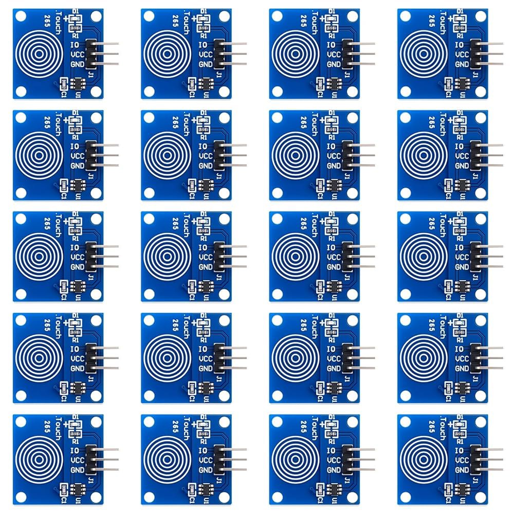 YELUFT 20pcs TTP223B 디지털 정전식 터치 센서 모듈 스위치 DC 2-5.5V 아두이노 라즈베리 파이용 - 상품 이미지
