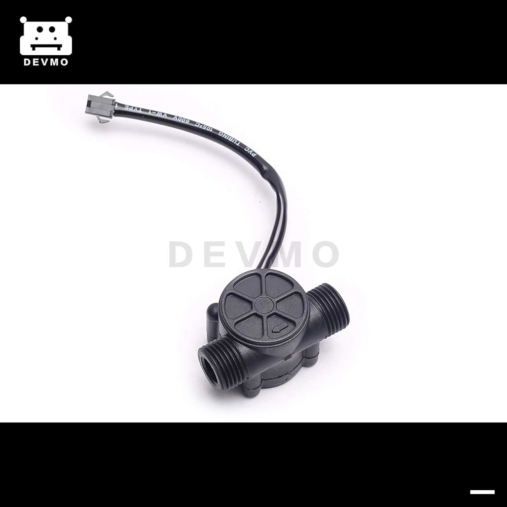 DEVMO 1/2인치 워터 플로우 홀 센서 제어 스위치 유체 유량계 카운터 1-30L/min, 아르듀이노 호환 - 상세 이미지 3