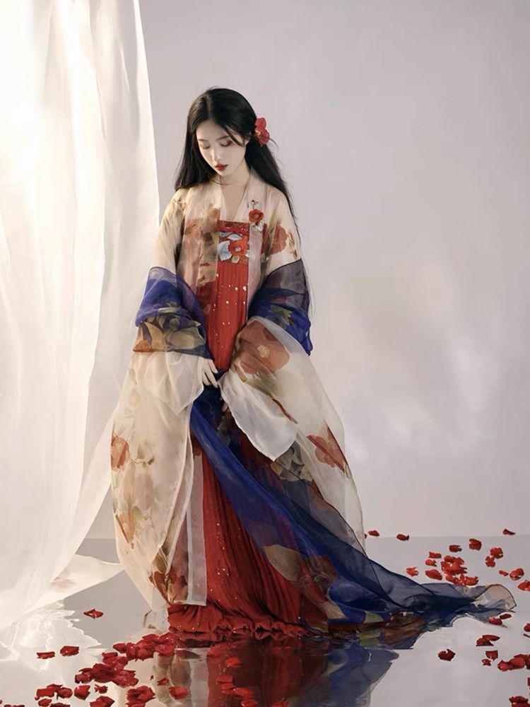 한푸 의상 졸업사진 선녀복 할로윈 여성 파티 코스프레 코스튬 세트 드레스 무대 원피스 공연 - 상세 이미지 4