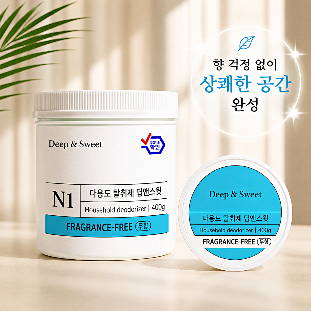 [1+1] 딥앤스윗 쿨브리즈 실내 방 화장실 옷장 차량용 탈취제 페퍼민트향 200g - 상세 이미지 4