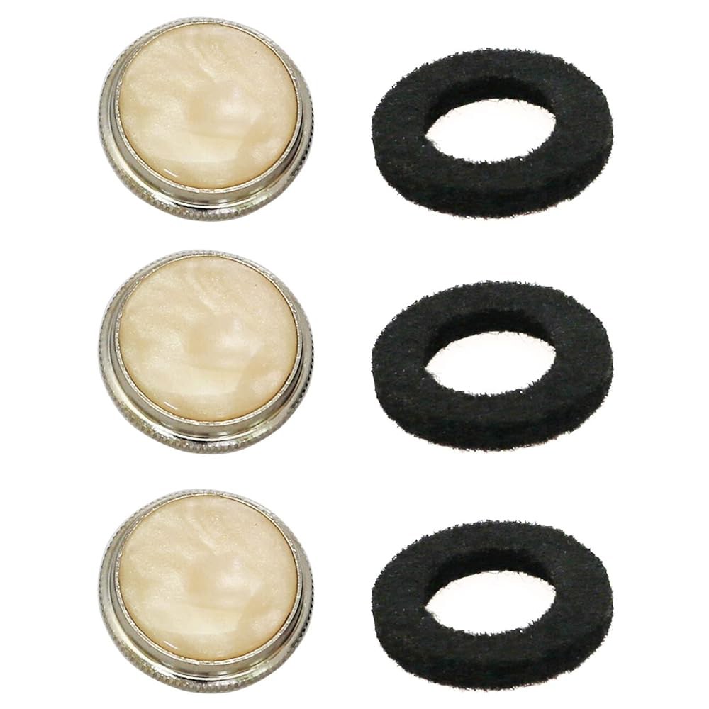 트럼펫 교체 부품을 위한 펠트 와셔 악기 액세서리가 포함된 3pcs 핑거 버튼 - 상품 이미지