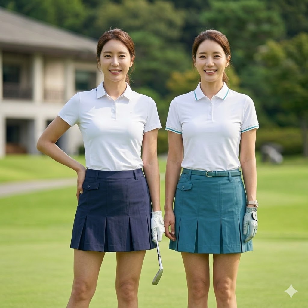 FANTOM 팬텀 여름 여자 골프웨어 A라인 속바지내장 골프 치마 스커트 - 상세 이미지 2