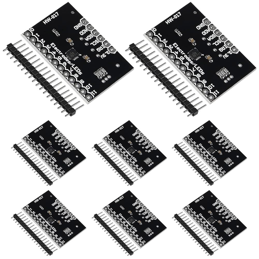 QCCAN 8PCS MPR121 브레이크아웃 V12 정전식 터치 센서 I2C 키보드 개발 보드 컨트롤러 모듈 - 상품 이미지
