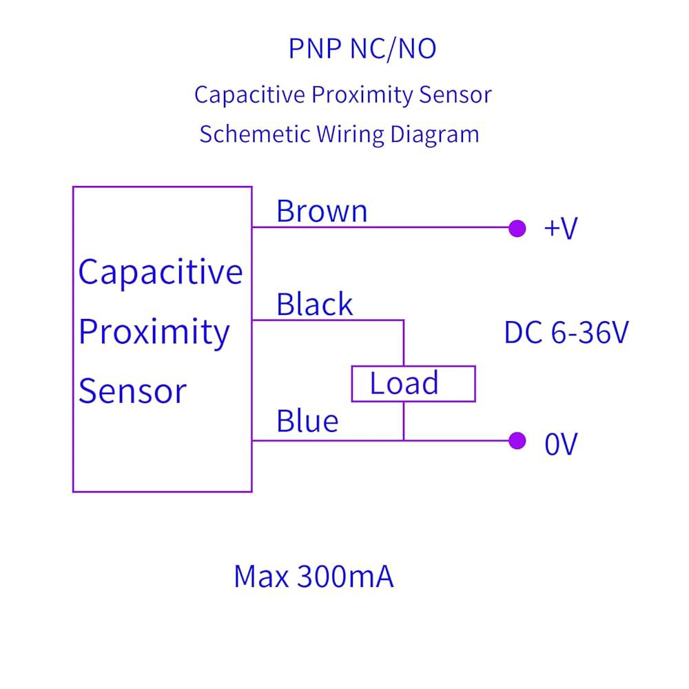zpldAIAOSI 2개 정전식 근접 센서 스위치, DC 6V-36V, PNP NO, M18, 3선, 감지 거리 10mm, 일반 개방, LJC18A3-HZ /BY PNP NO - 상세 이미지 2