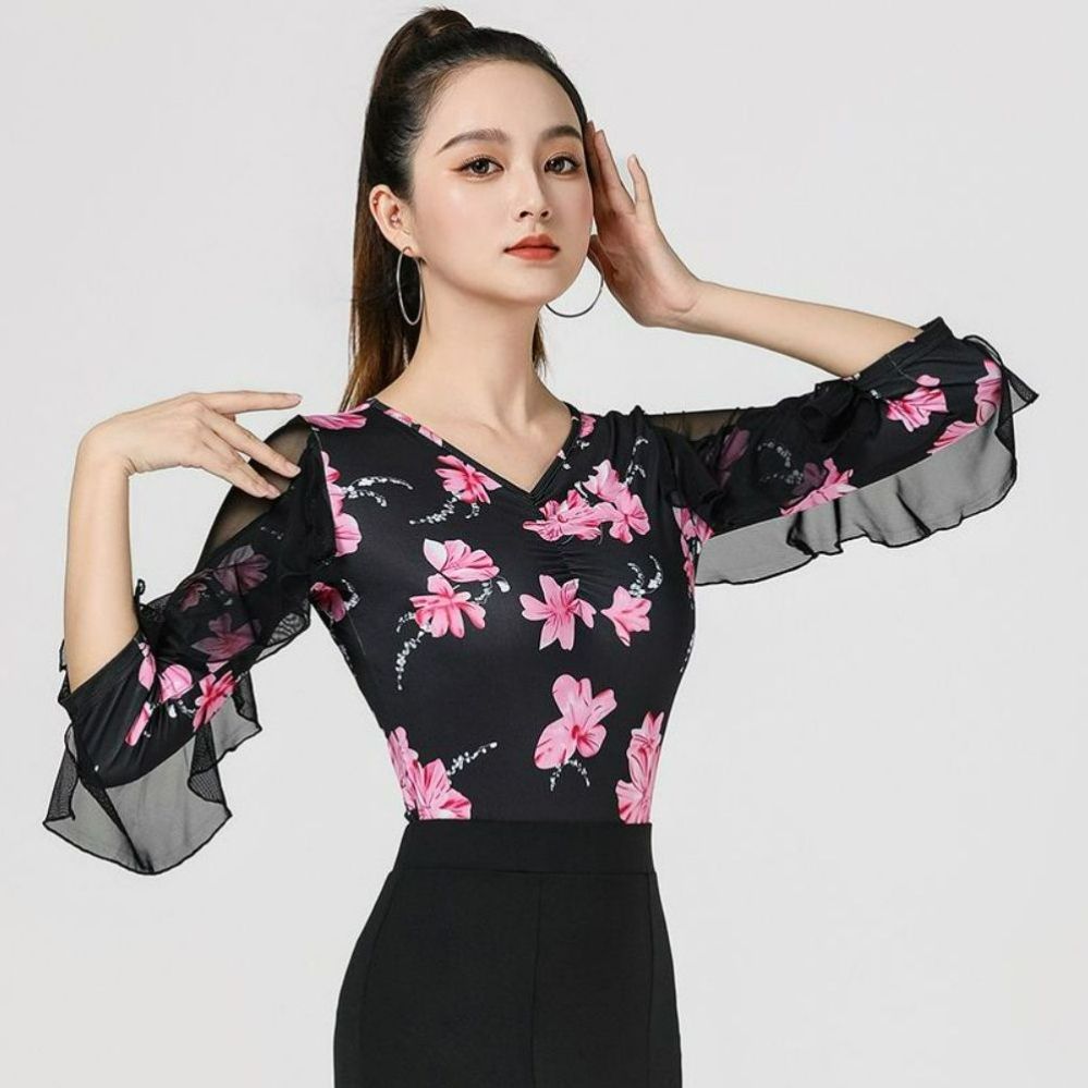라틴댄스 반팔티셔츠 빅사이즈 루즈핏 민소매 여성 여름 이너 레이어드 여자 나시 라운드 기본 - 상품 이미지