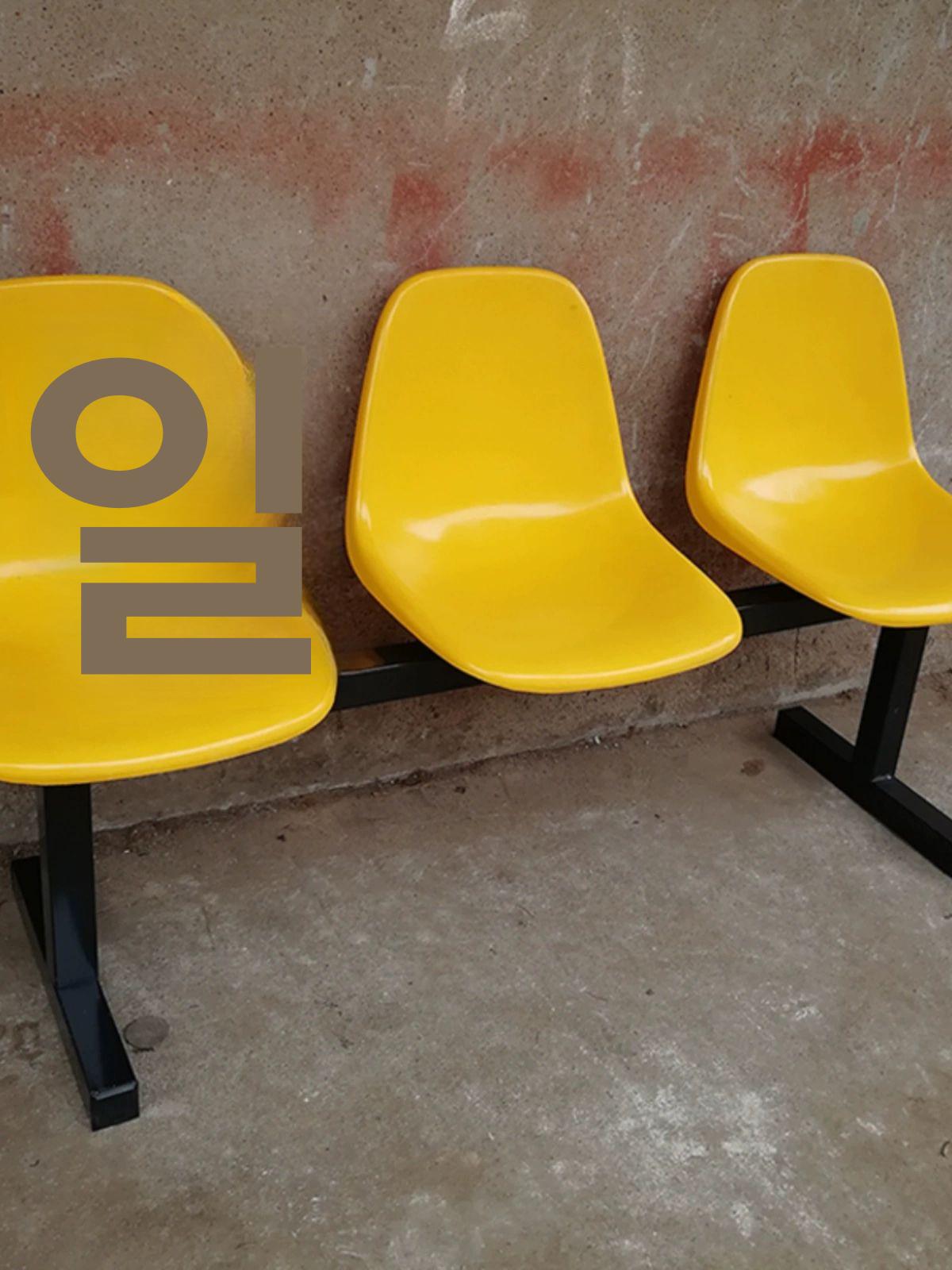 버스정류장 의자 플라스틱 대기석 2인용 벤치 카페 2인용 블루 - 상세 이미지 5