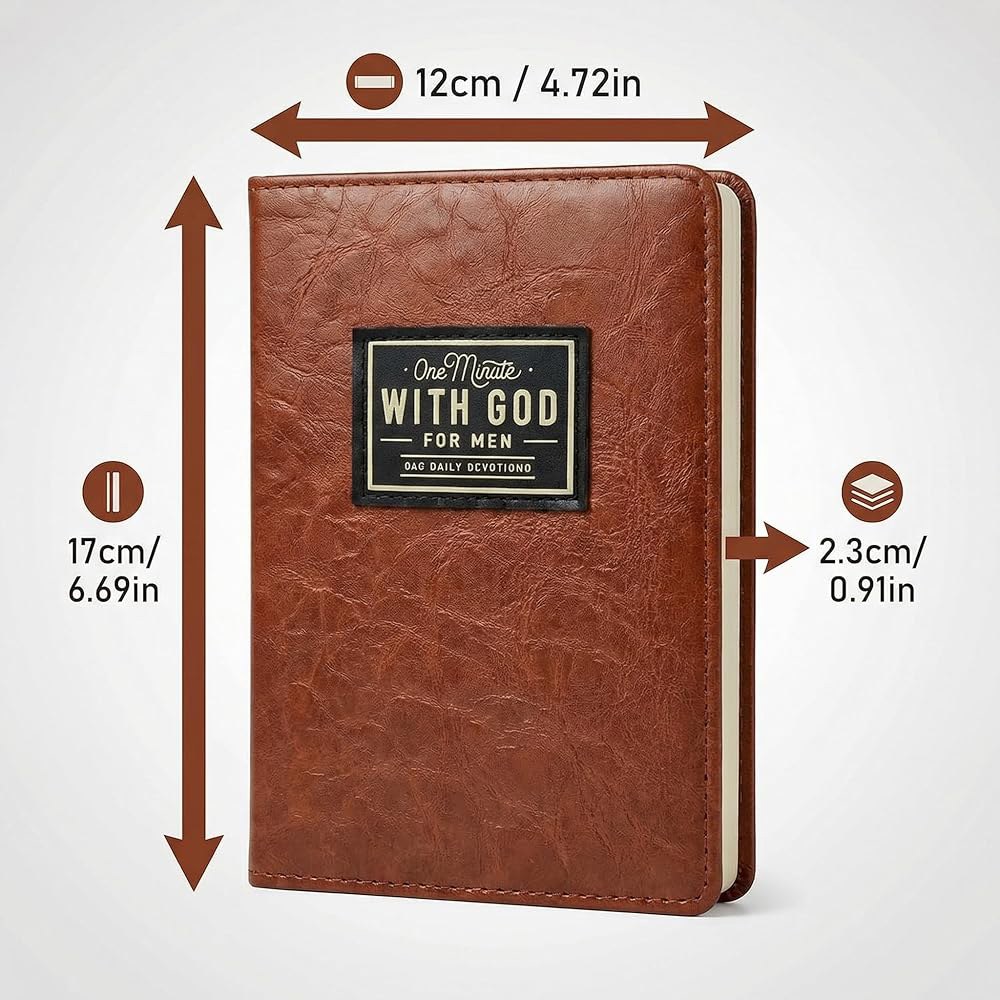 smcca One Minute with God for Men, Daily Devictional 365일 기도 저널 - 성경 구절, 성찰 및 고급 가죽 표지가 포함된 기독교 Book - 상세 이미지 3