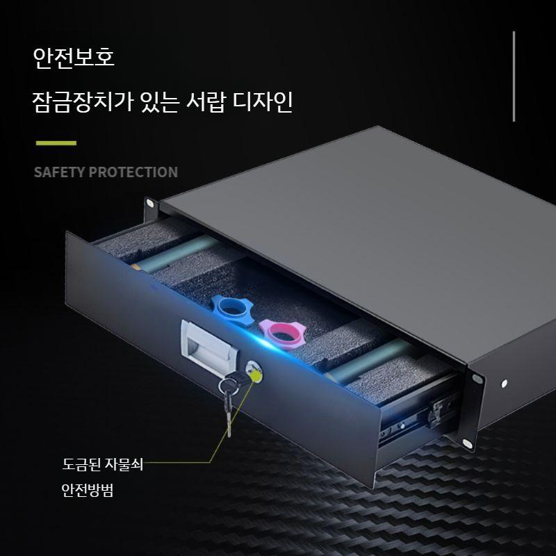 마이크스탠드 콘덴서 탁상용 마운트 음향케이스 램프 쇼크 마이크용 서랍형 조명 거치대 LED 2U 알루미늄 서랍 - 상세 이미지 2