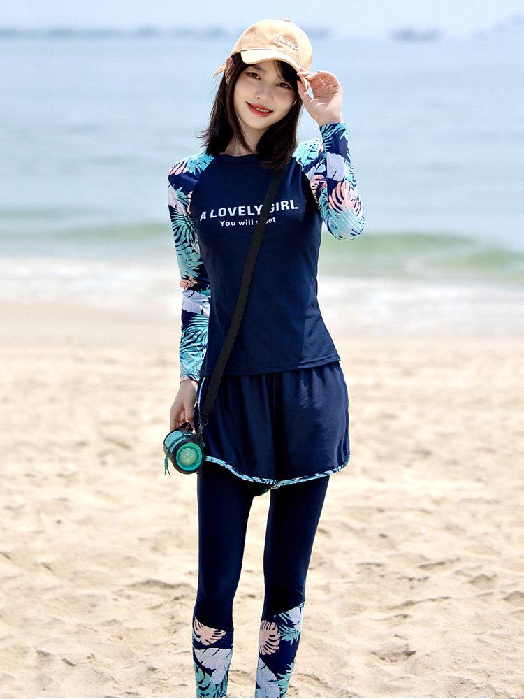 엄마래쉬가드 빅사이즈 40대레쉬가드 아줌마 수영복 부모님  - 상품 이미지