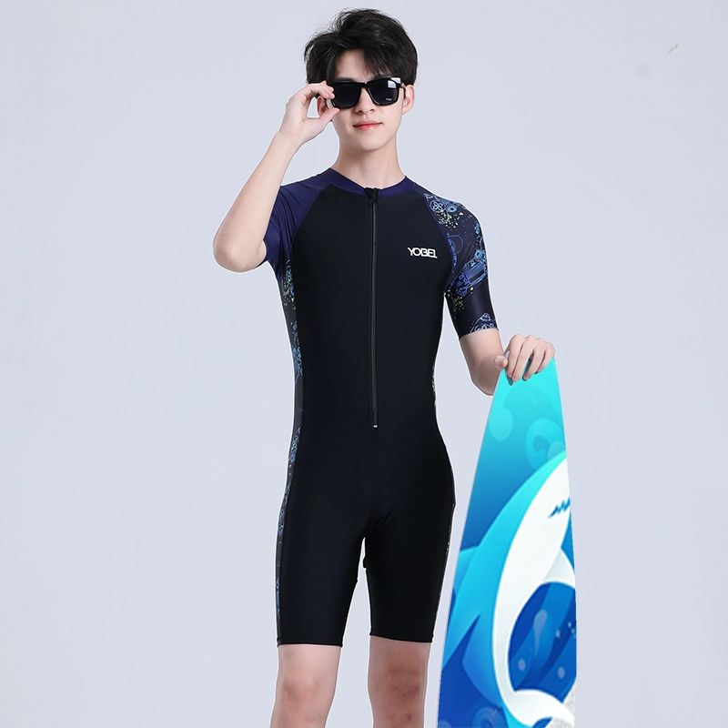 남자 전신수영복 9부 서핑 다이빙슈트 서핑복 반팔 - 상세 이미지 4