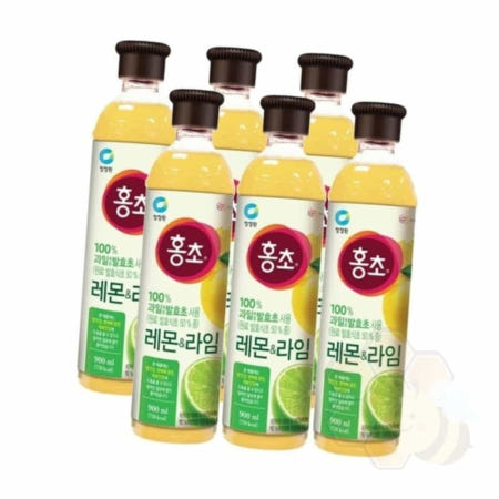 홍초 레몬라임 900ml 6개 타먹는식초 음료베이스 레몬식초