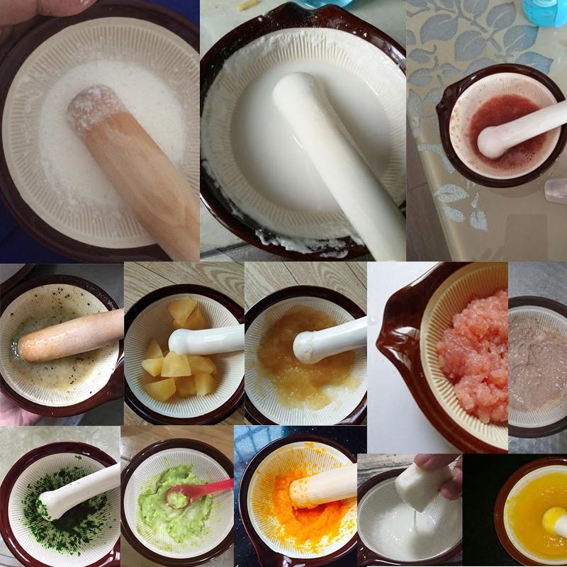 일식 깨갈이 그릇 향신료 무공절구 싱글볼 이자카야 세트 도자기 돈까스 소스 - 상세 이미지 5