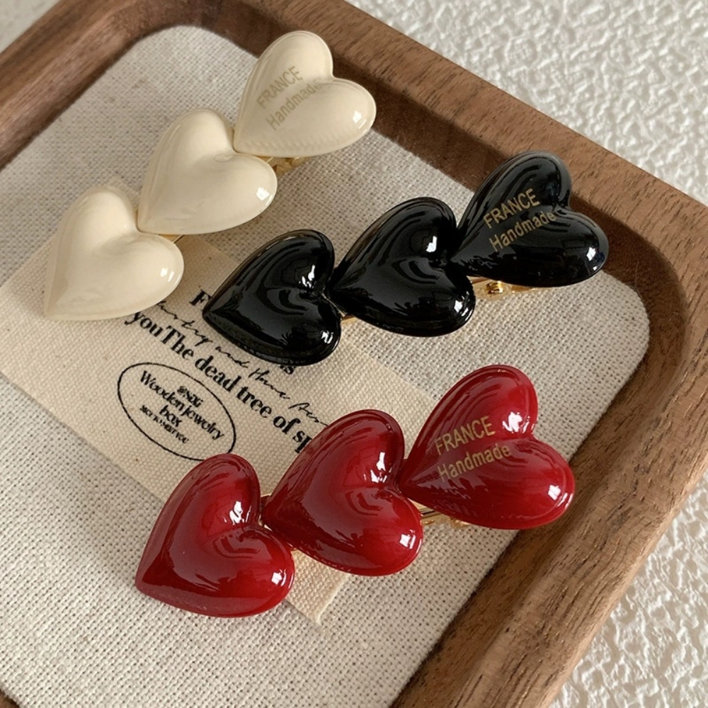 프랑스 미니 헤어 집게핀 앞 머리핀 옆머리 반묶음 반머리 자동 일자 똑딱 단발 실핀 삔 이미지 4