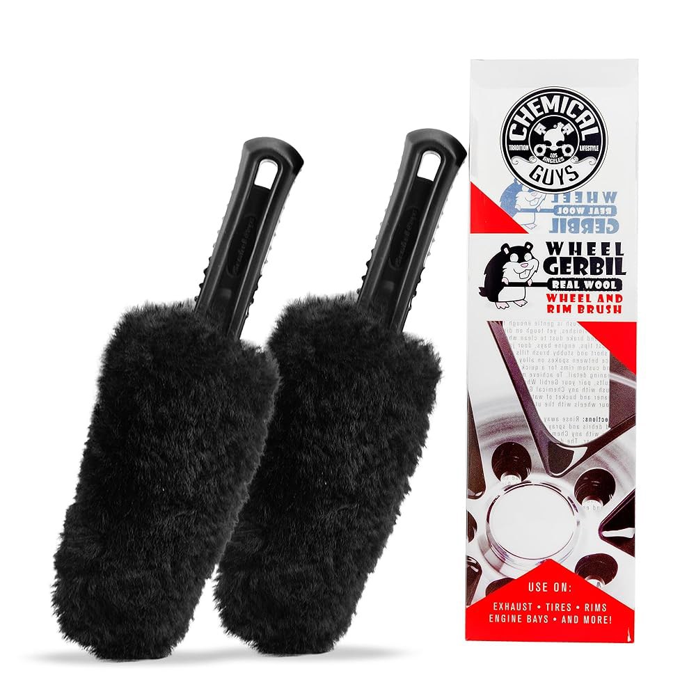케미컬 가이즈 저빌 휠 및 림 브러시, 배기, 타이어, 림, 엔진 베이 등에 안전, 2팩 2 Pack - 상품 이미지