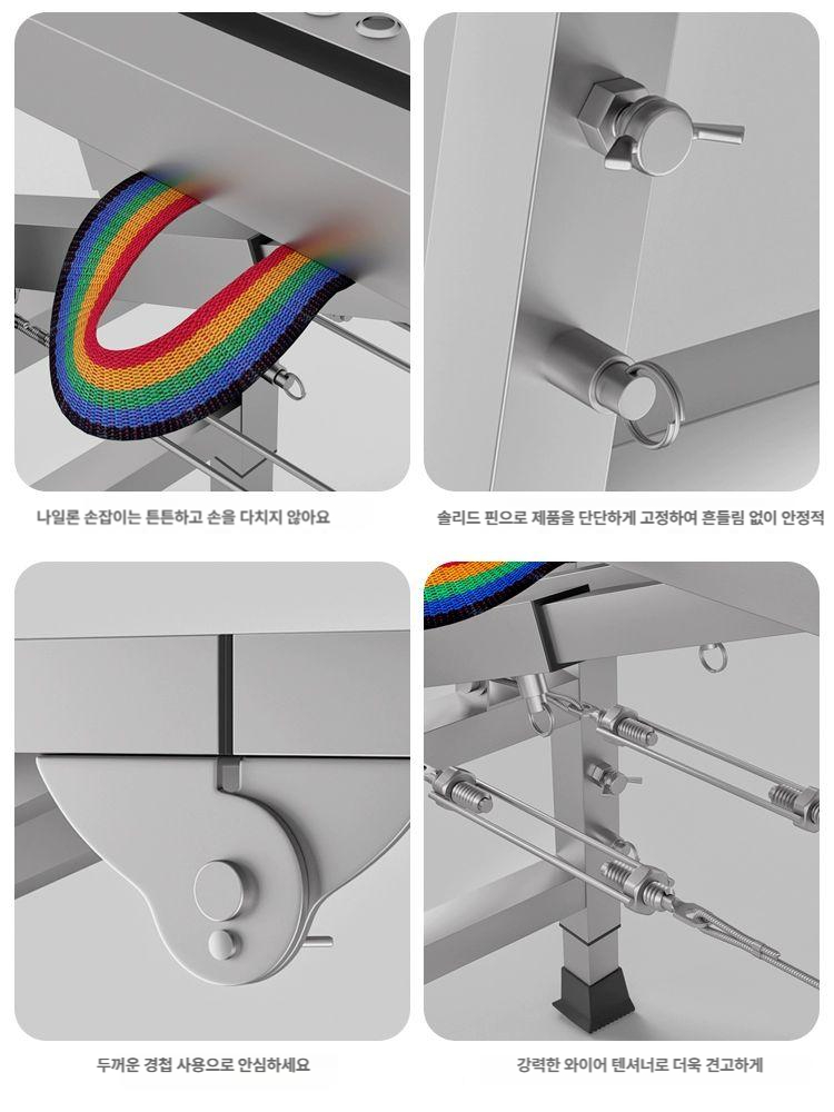 접이식 사다리 우마 가정용 작업대 캠핑용 이동식 스캐폴딩 길이조절 발판대 도배 계단형 - 상세 이미지 4