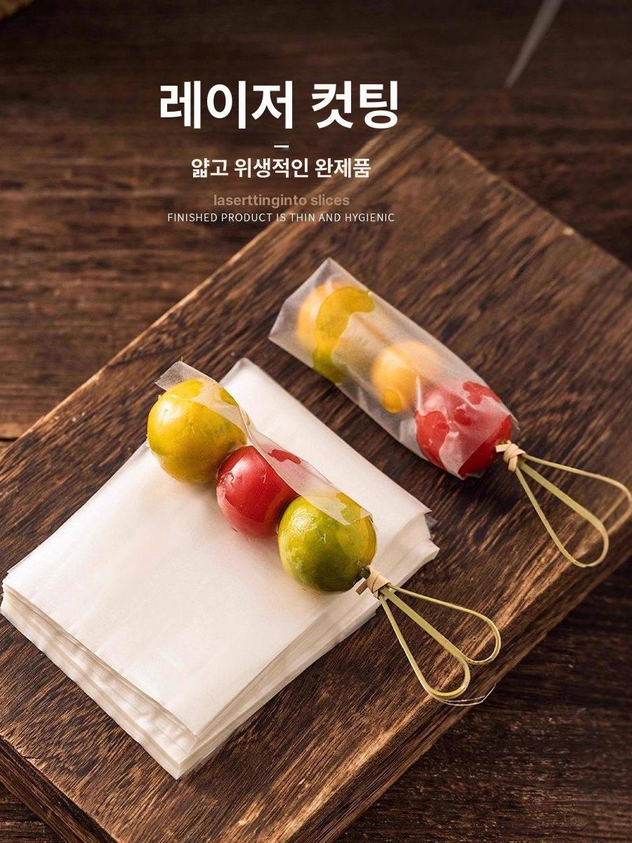 탕후루포장지 깔지 비닐 탕후루 웨이퍼페이퍼 빼빼로 쌀종이 - 상세 이미지 3