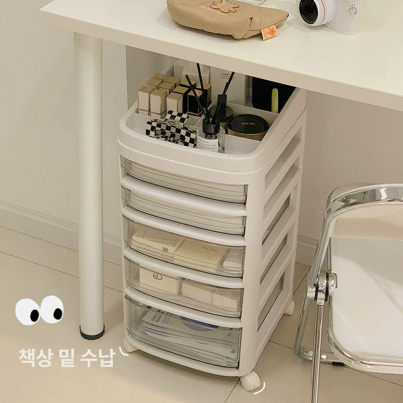 미니 화장대 서랍식 수납장 침실 정리 틈새 보조 수거함 기숙사 원룸 간편 보관함 - 상세 이미지 3