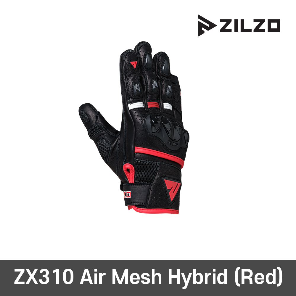 ZILZO ZX310 Air Mesh Hybrid 숏장갑 오토바이 라이더 메쉬 질조 - 상품 이미지
