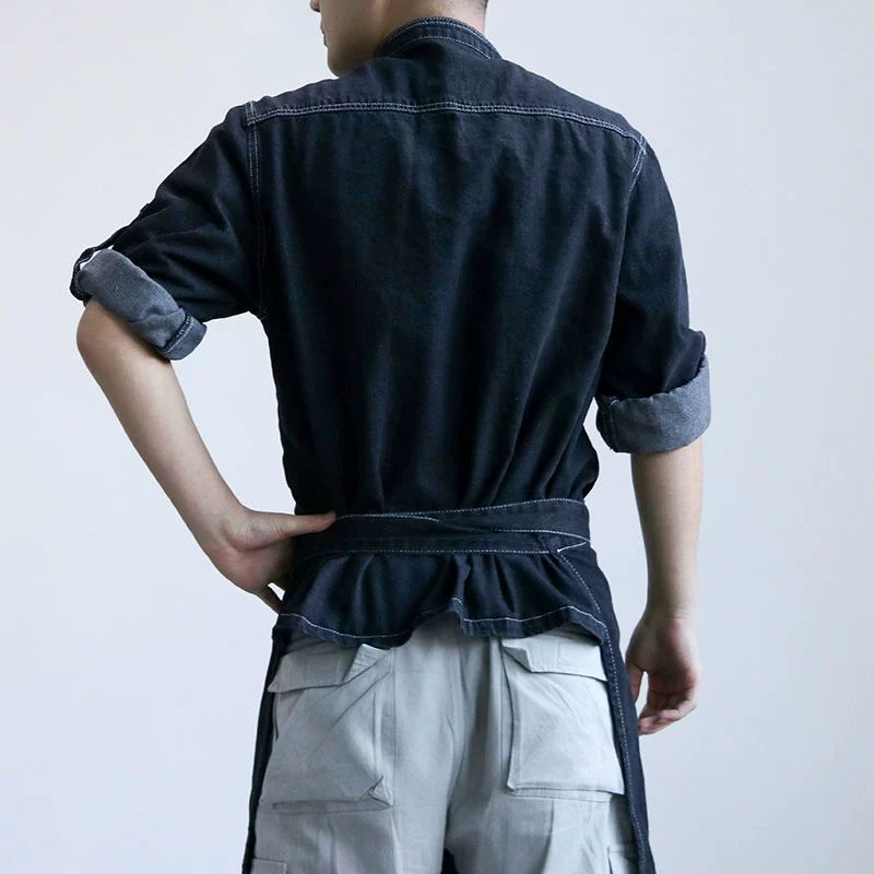 요리사 데님 작업복 카페 호텔 조리복 - 상세 이미지 3