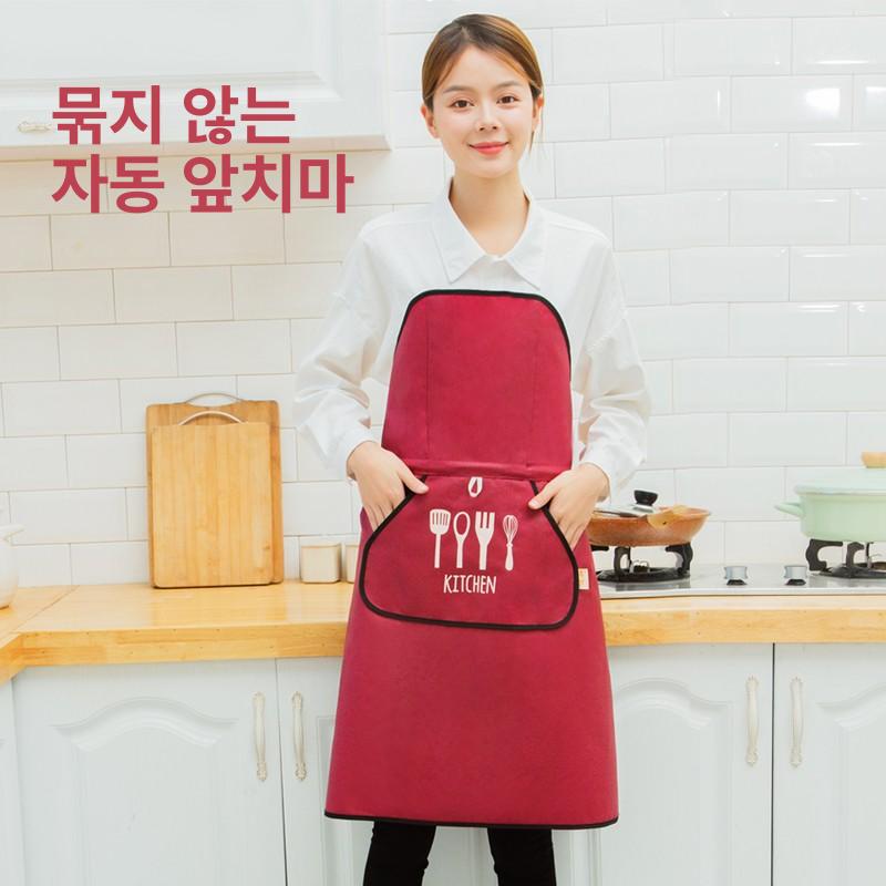 끈없는 앞치마 방수 코팅 자동 라벤더 자석 다크네이비 - 상세 이미지 2