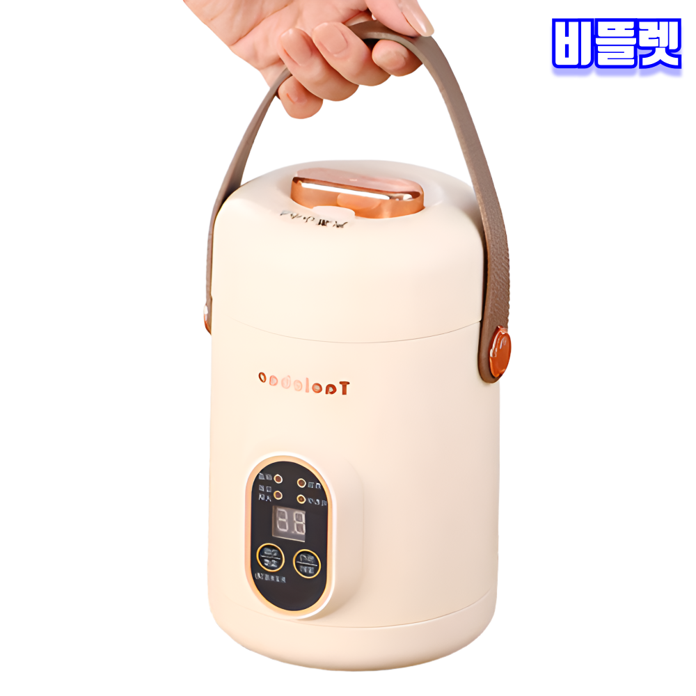 비뜰렛 미니 전기밥솥 900ml 캠핑밥솥 대용량 밥통 1인용 2인용 소형 휴대용 차량용 - 상품 이미지