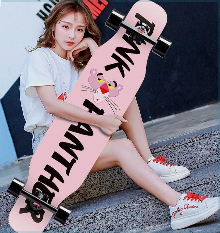롱보드 야외 발광휠 초보자용 주행용 입문용 댄싱롱보드 전동 스케이트 댄싱 크루져 데크 전기 - 상세 이미지 5