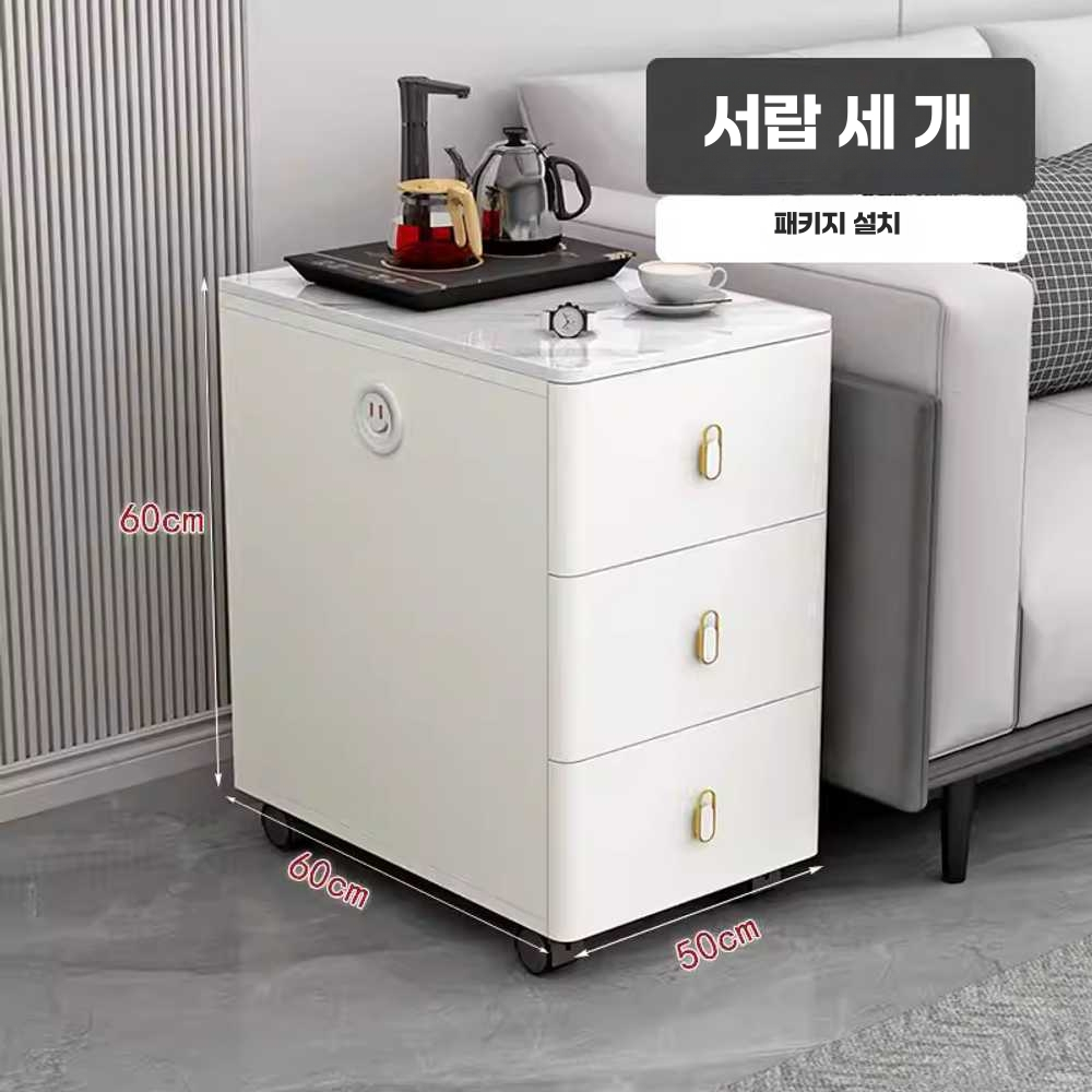 쇼파 옆 수납장 정리 수납벤치 공간 모던 거실 틈새 300 브라운 이미지 8