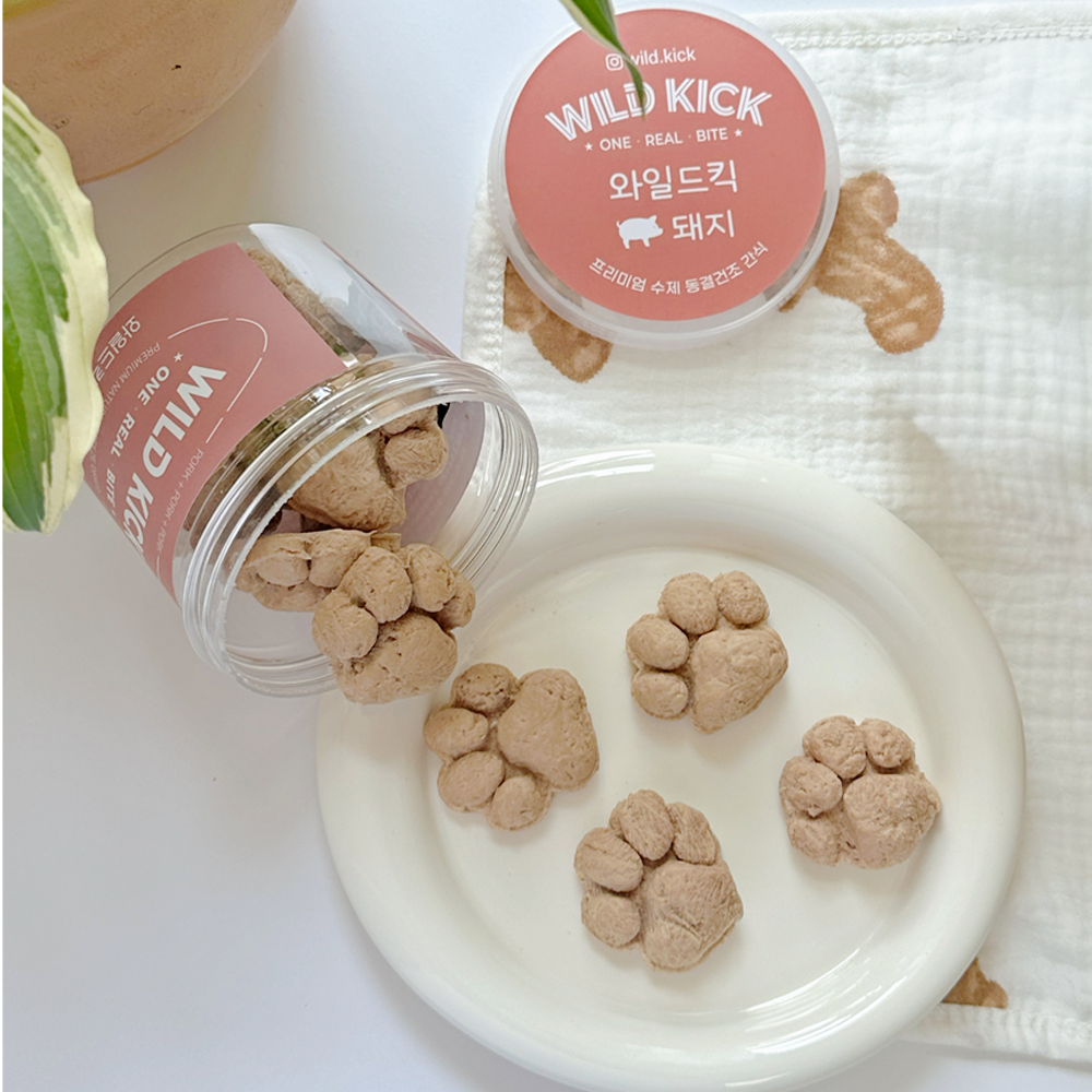 와일드킥 포크 미트볼 돼지안심 강아지 고양이 동결건조 50g - 상세 이미지 2