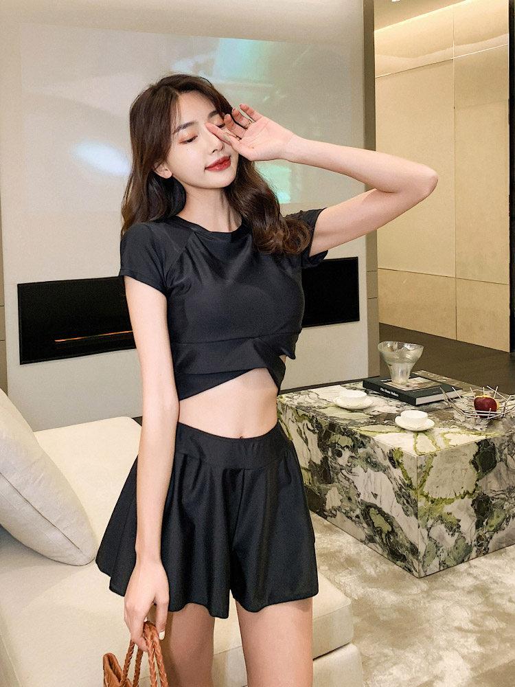 비키니하의 수영복 체형커버 워터스커트 프릴치마 - 상품 이미지