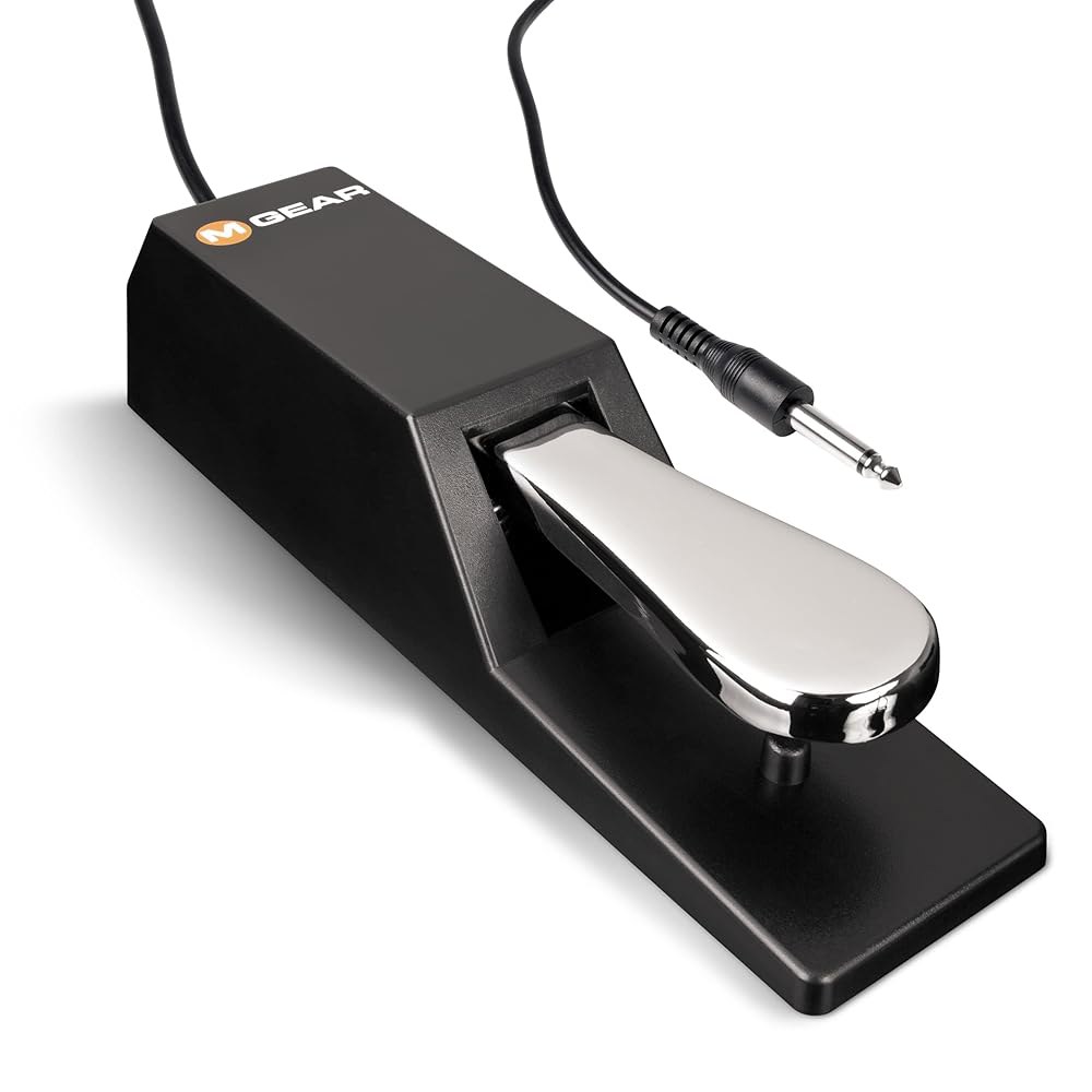 MIDI 키보드, 디지털 피아노 등을 위한 스타일의 액션이 포함된 M-AUDIO SP-2 유니버설 서스테인 페달 Sustain Pedal SP-1