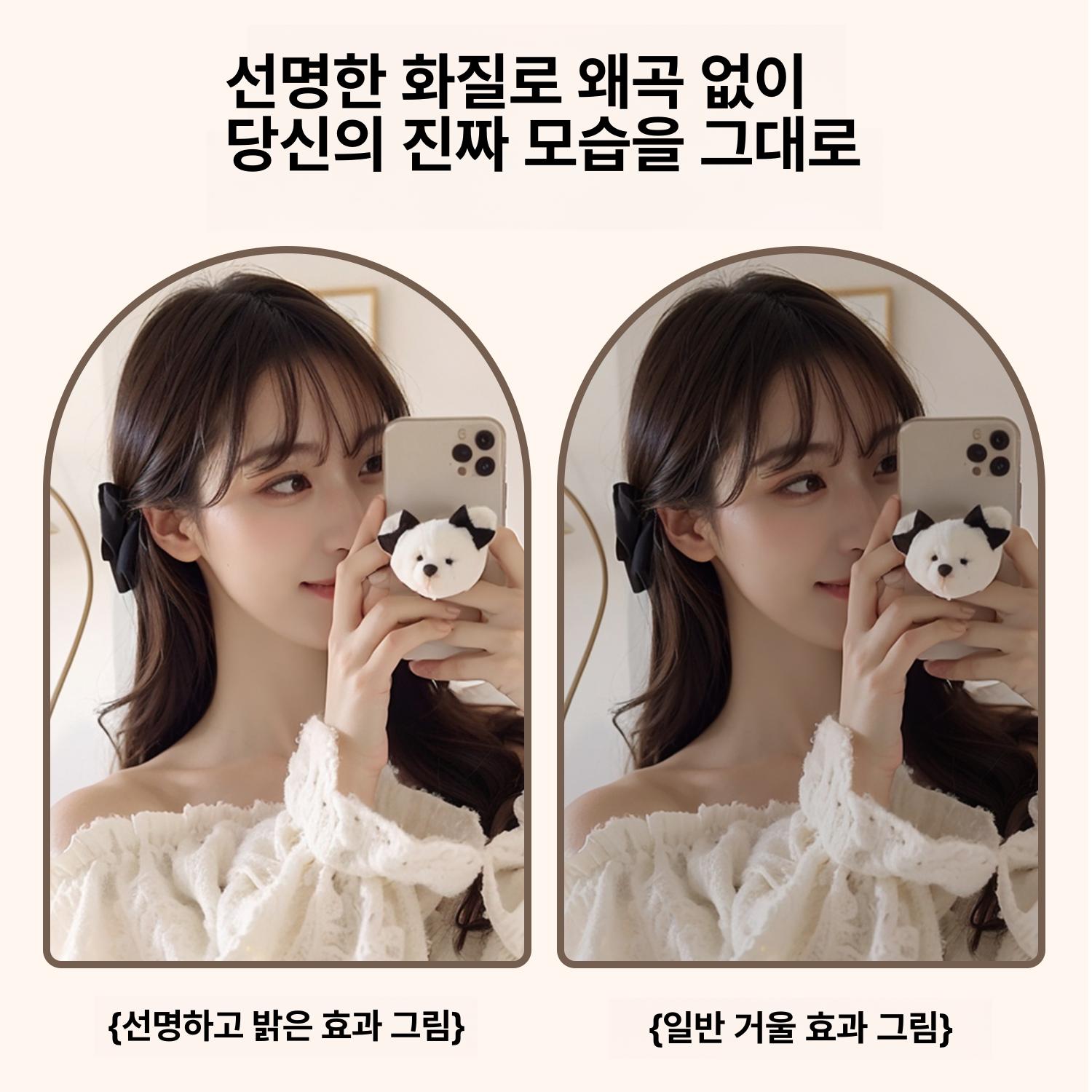 거울 화장대 벽걸이 원목 프레임 빈티지 스타일 드레싱 테이블 클래식 인테리어 미러 - 상세 이미지 2