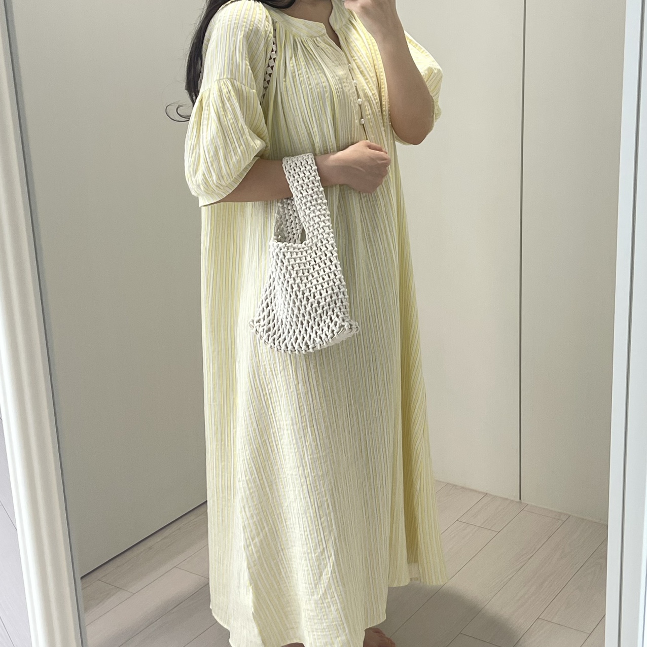 포근담 원피스잠옷 여름원피스 파자마 커플잠옷 반팔 시어서커 인견잠옷 임산부원피스 - 상세 이미지 3