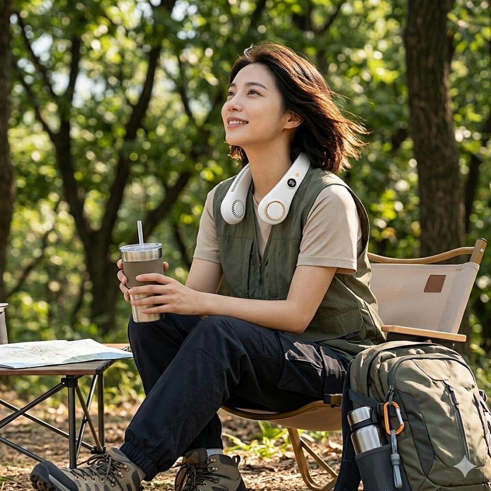넥선풍기 목걸이 휴대용 목선풍기 넥밴드 목뒤 저소음 서라운드 무선 - 상세 이미지 3