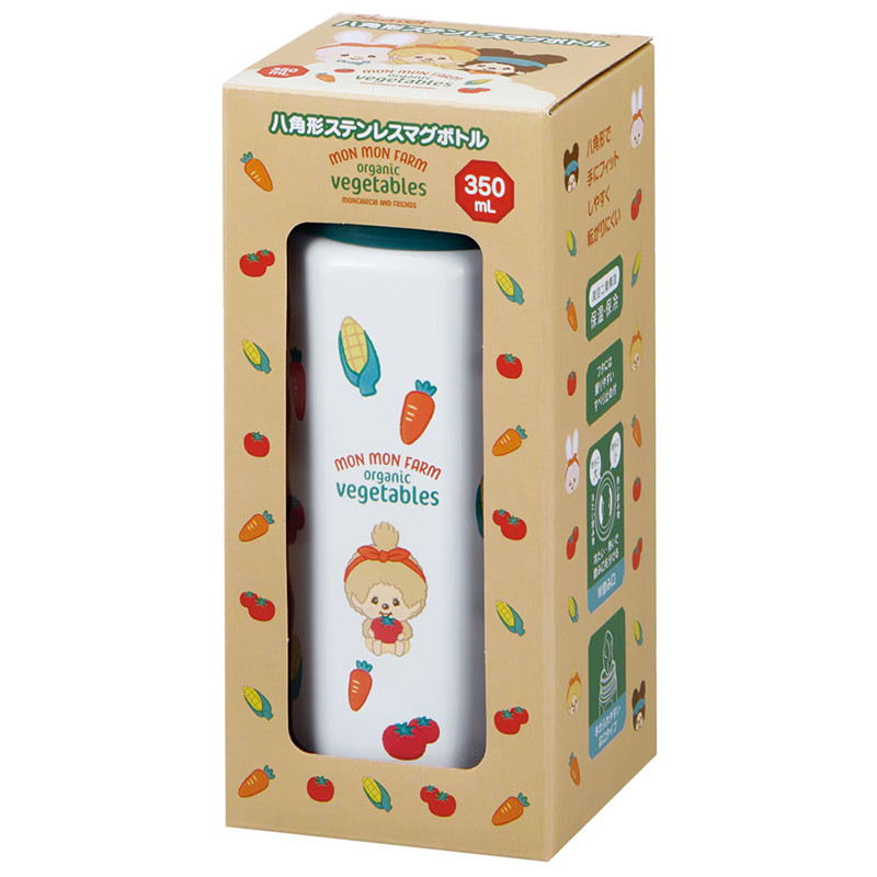 스케이터 몬치치 Mon Mon Farm 캐릭터 팔각형 스테인리스 머그 보틀 350ml STO4 - 주방·식기 - 하카타몰
